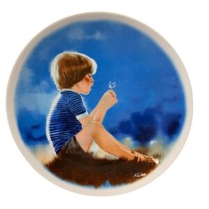 Viletta Donald Zolan Erik and Dandelion Collector Plate 1978 Limited Ed. 8.5in